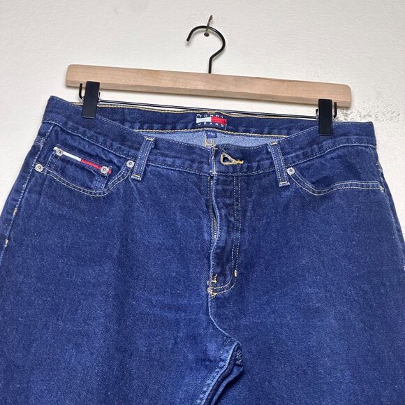 Tommy Hilfiger Flared Denim Jean Pant Women 32 Bootcut Retro Street Y2k Indie - Picture 3 of 16